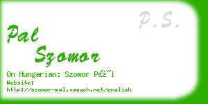 pal szomor business card